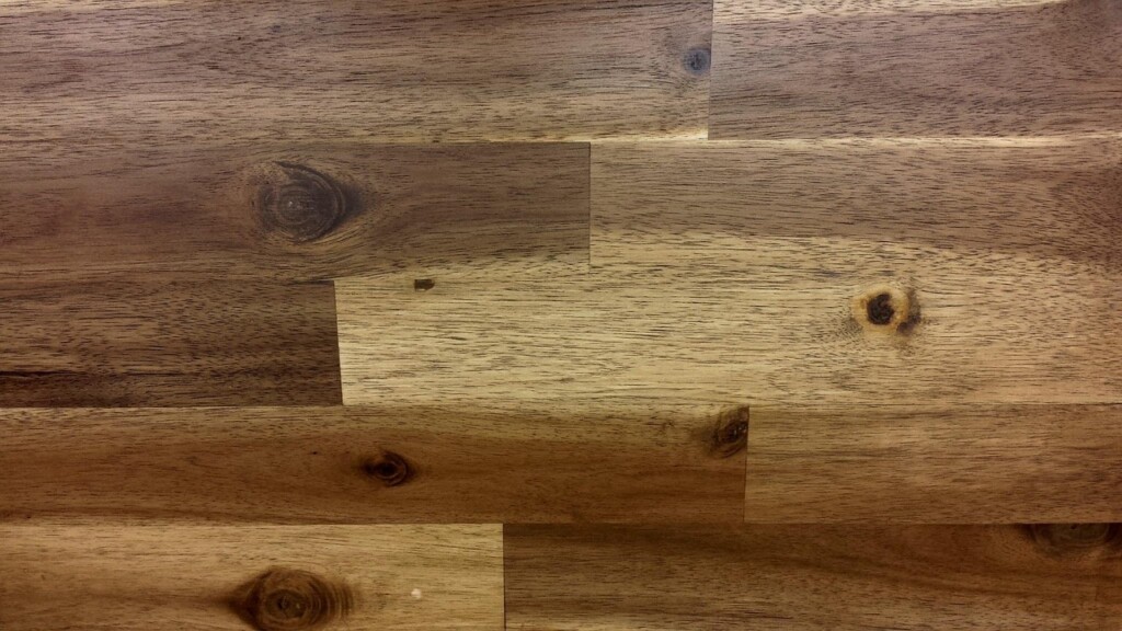 Close-up of laminate flooring with authentic wood grain and texture