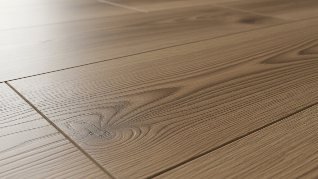 Close-up of COREtec luxury vinyl plank flooring showing realistic wood grain and wear layer.